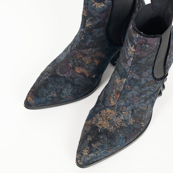 John Fluevog Ara Floral Vintage-Inspired Chelsea Boots - Picture 6 of 12